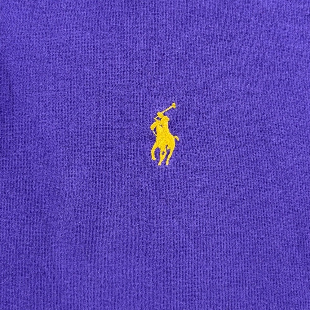 Polo Ralph Lauren Polo Shirt Mens M Purple Short Sleeve Embroidered Pony Logo - Picture 4 of 12